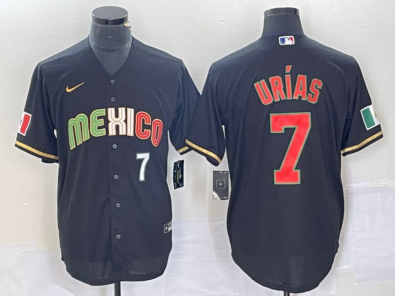 Men 2023 World Cub Mexico #7 Urias Black Nike MLB Jersey style 91840->more jerseys->MLB Jersey